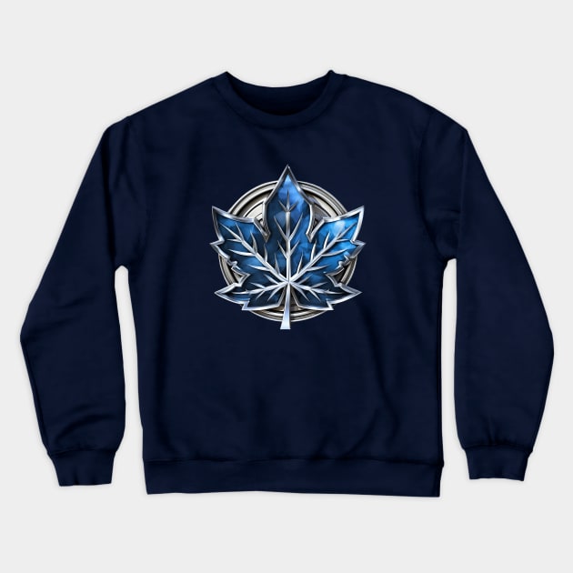 Maple Leaf 3D Badge Crewneck Sweatshirt by DavidLoblaw